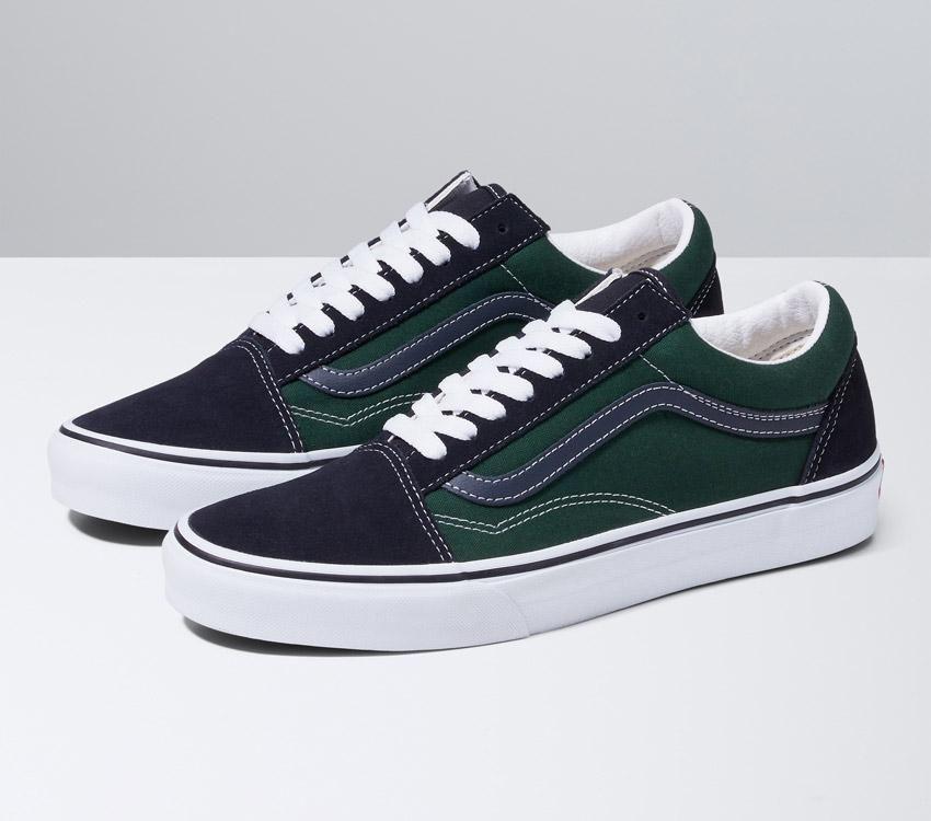 Vans Old Skool Mens Womens - 2-Tone Navy/Green VN0A5JMI1T8 Shoes