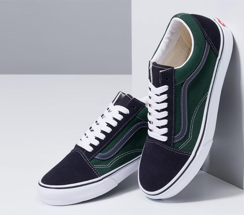 Vans Old Skool Mens Womens - 2-Tone Navy/Green VN0A5JMI1T8 Shoes