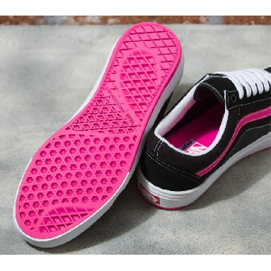 Vans Skate Old Skool Mens Womens - Black/Neon Pink VN0005UZBFY Shoes