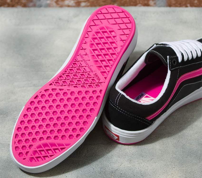 Vans Skate Old Skool Mens Womens - Black/Neon Pink VN0005UZBFY Shoes