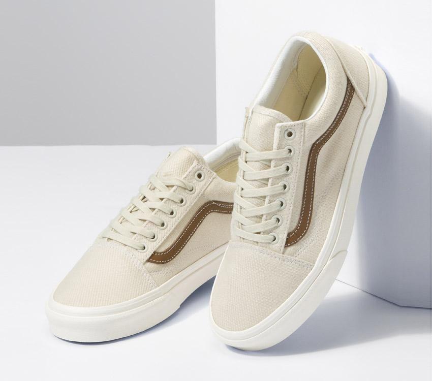 Vans Old Skool Twill Mens Womens - Desert Twill Brown/Beige VN0A5JMIBUE Shoes