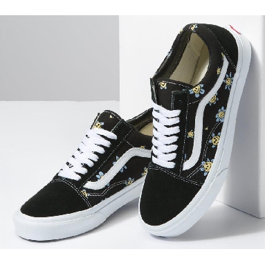 Vans Old Skool Mens Womens - Trippy Grin Floral Black/Yellow VN0A5JMIY23 Shoes