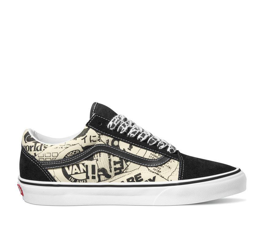 Vans Old Skool Vans Collage Mens Womens - Vans Collage Black/White VN0A5JMIBZW Shoes