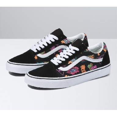 Vans Old Skool Vans Market Mens Womens - Black/Neon VN0A5KRFB0K Shoes