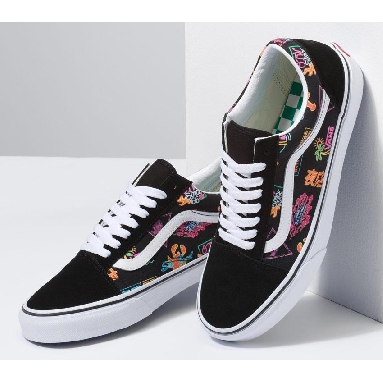 Vans Old Skool Vans Market Mens Womens - Black/Neon VN0A5KRFB0K Shoes