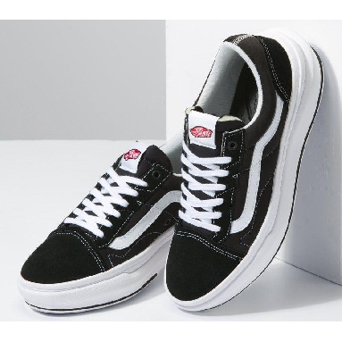 Vans Old Skool Overt Comfycush Mens Womens - Black/White VN0A7Q5EBA2 Shoes