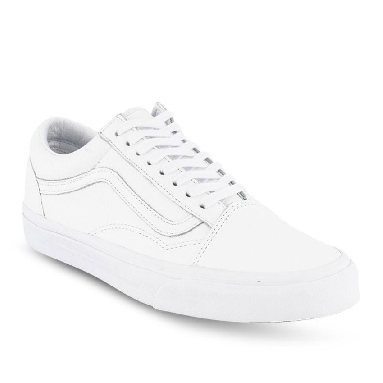 Vans OLD SKOOL (PREMIUM LEATHER) Mens Womens - True White VN0A3WKTW00 Shoes