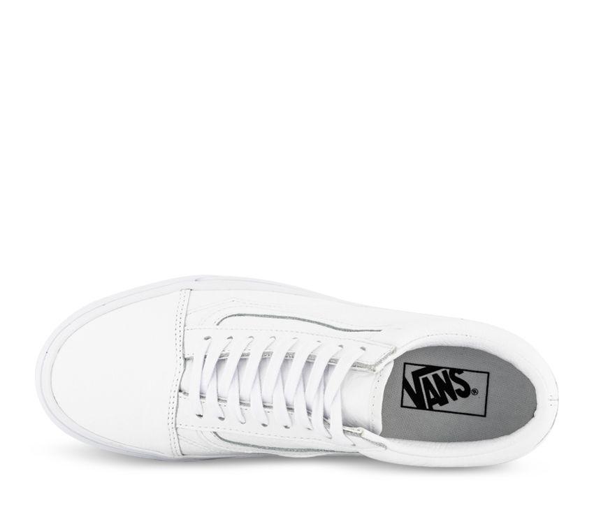 Vans OLD SKOOL (PREMIUM LEATHER) Mens Womens - True White VN0A3WKTW00 Shoes