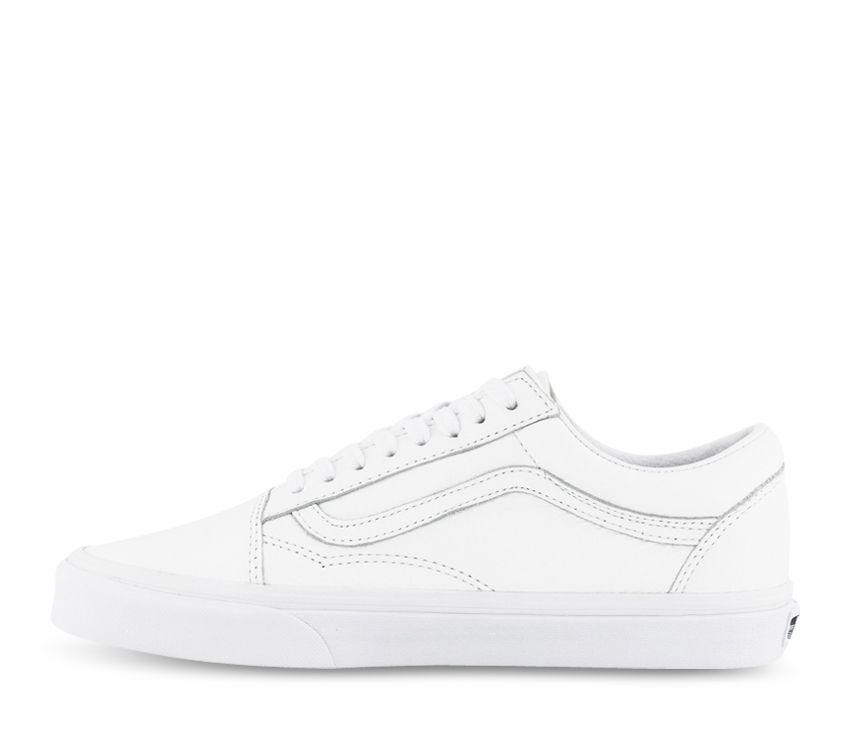 Vans OLD SKOOL (PREMIUM LEATHER) Mens Womens - True White VN0A3WKTW00 Shoes