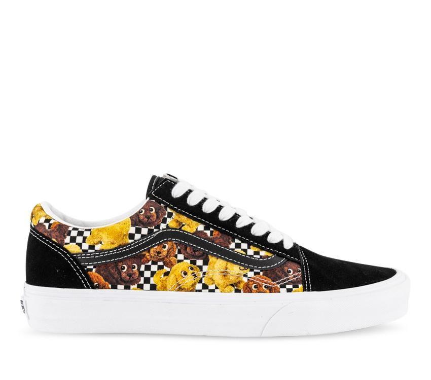 Vans Old Skool Pets Checkerboard Mens Womens - Animal Checkerboard Tortoise Shell/Black VN0A7Q2JLNN Shoes