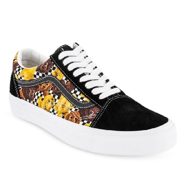 Vans Old Skool Pets Checkerboard Mens Womens - Animal Checkerboard Tortoise Shell/Black VN0A7Q2JLNN Shoes