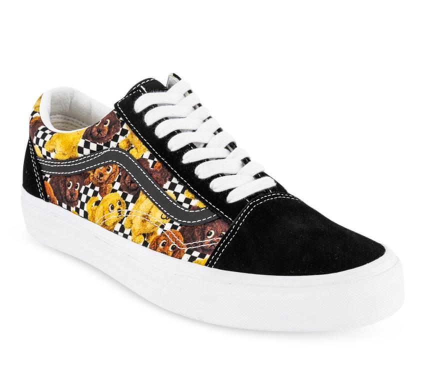 Vans Old Skool Pets Checkerboard Mens Womens - Animal Checkerboard Tortoise Shell/Black VN0A7Q2JLNN Shoes