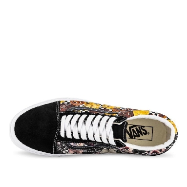 Vans Old Skool Pets Checkerboard Mens Womens - Animal Checkerboard Tortoise Shell/Black VN0A7Q2JLNN Shoes