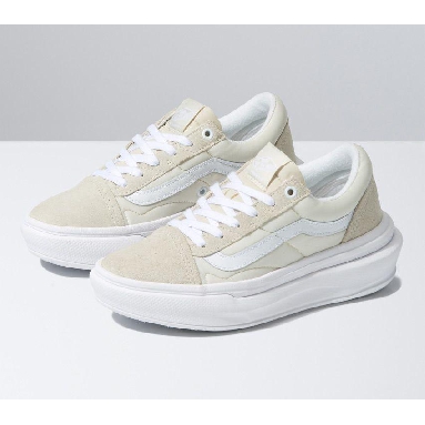 Vans Old Skool Overt Comfycush Mens Womens - Sand/White VN0A7Q5E1NF Shoes