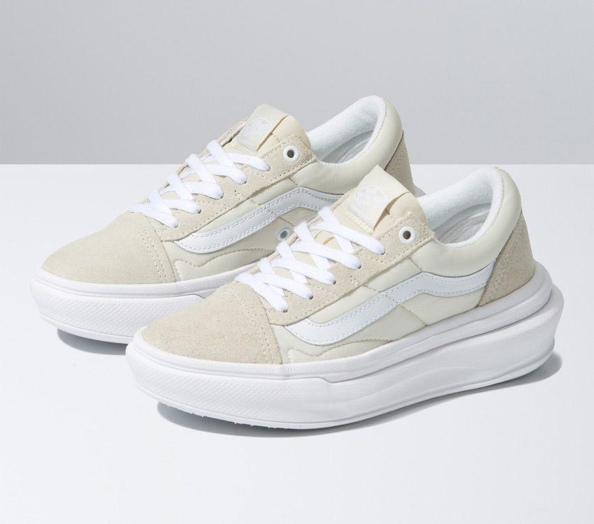 Vans Old Skool Overt Comfycush Mens Womens - Sand/White VN0A7Q5E1NF Shoes