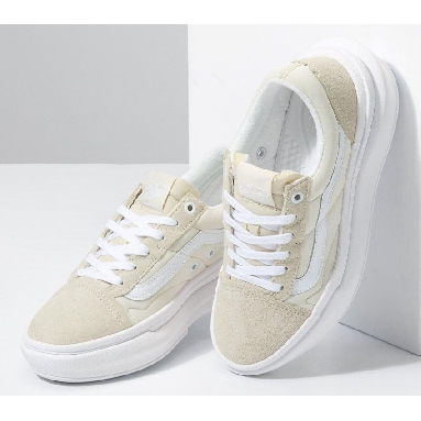 Vans Old Skool Overt Comfycush Mens Womens - Sand/White VN0A7Q5E1NF Shoes