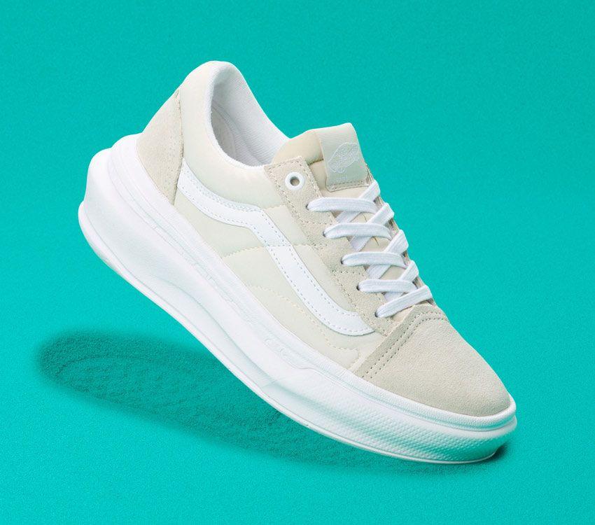 Vans Old Skool Overt Comfycush Mens Womens - Sand/White VN0A7Q5E1NF Shoes