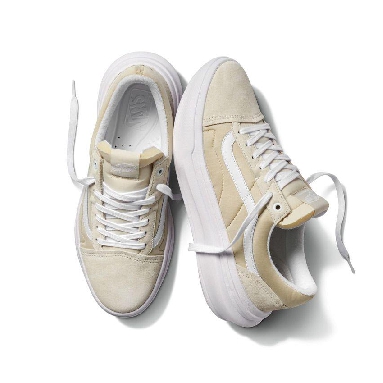 Vans Old Skool Overt Comfycush Mens Womens - Sand/White VN0A7Q5E1NF Shoes