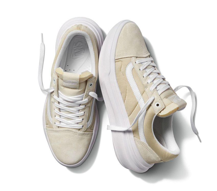 Vans Old Skool Overt Comfycush Mens Womens - Sand/White VN0A7Q5E1NF Shoes