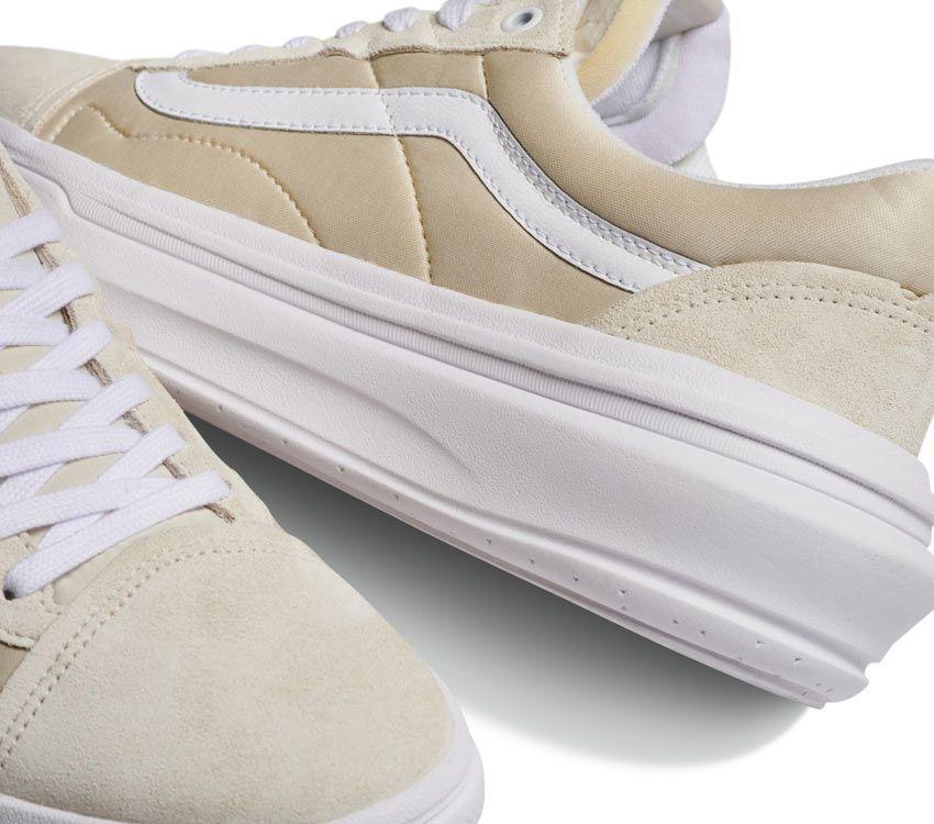 Vans Old Skool Overt Comfycush Mens Womens - Sand/White VN0A7Q5E1NF Shoes