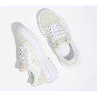 Vans Old Skool Overt Comfycush Mens Womens - Sand/White VN0A7Q5E1NF Shoes