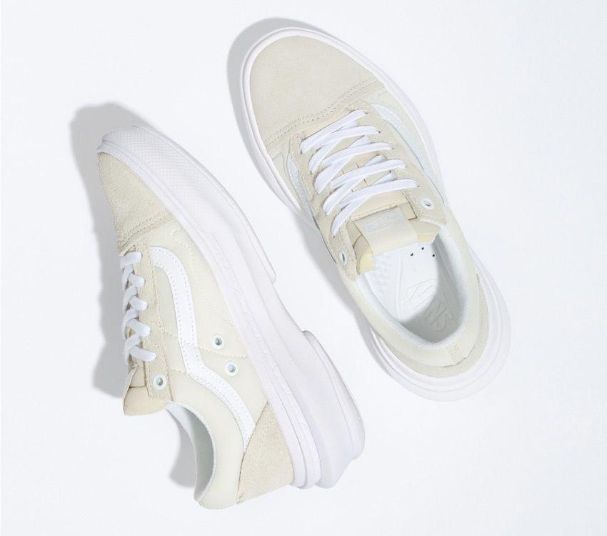 Vans Old Skool Overt Comfycush Mens Womens - Sand/White VN0A7Q5E1NF Shoes