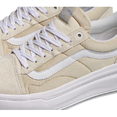 Vans Old Skool Overt Comfycush Mens Womens - Sand/White VN0A7Q5E1NF Shoes