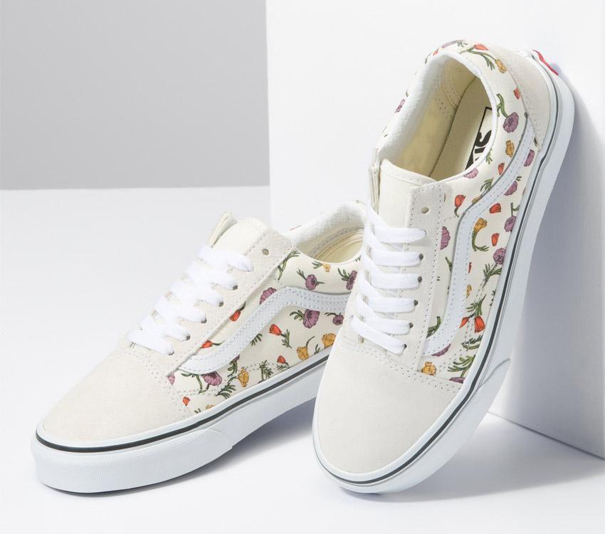 Vans Old Skool Mens Womens - Poppy Floral Cream VN0A5KRSCRM Shoes