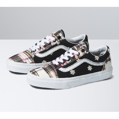 Vans Old Skool Floral Plaid Mens Womens - Floral Plaid Patchwork VN0A5KRSUUW Shoes