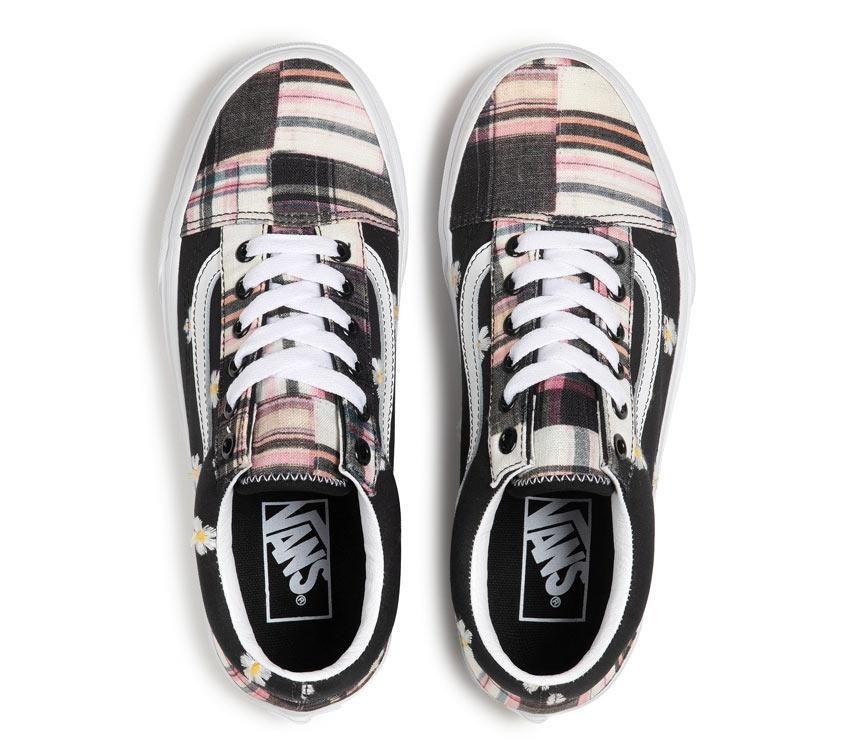 Vans Old Skool Floral Plaid Mens Womens - Floral Plaid Patchwork VN0A5KRSUUW Shoes