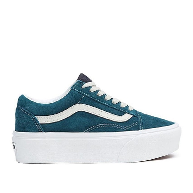 Vans Old Skool Stackform Mens Womens - Varsity Suede Deep Teal VN0A7Q5M60Q Shoes