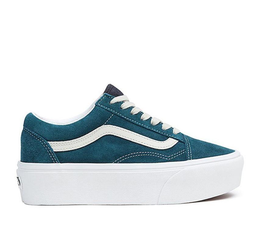 Vans Old Skool Stackform Mens Womens - Varsity Suede Deep Teal VN0A7Q5M60Q Shoes