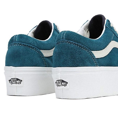 Vans Old Skool Stackform Mens Womens - Varsity Suede Deep Teal VN0A7Q5M60Q Shoes