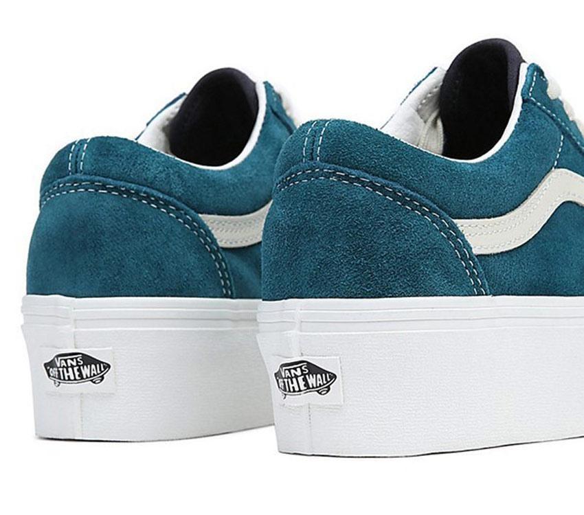 Vans Old Skool Stackform Mens Womens - Varsity Suede Deep Teal VN0A7Q5M60Q Shoes