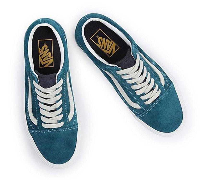 Vans Old Skool Stackform Mens Womens - Varsity Suede Deep Teal VN0A7Q5M60Q Shoes