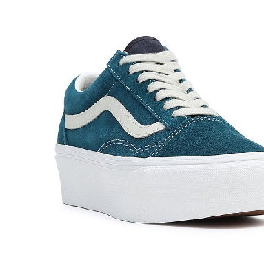 Vans Old Skool Stackform Mens Womens - Varsity Suede Deep Teal VN0A7Q5M60Q Shoes