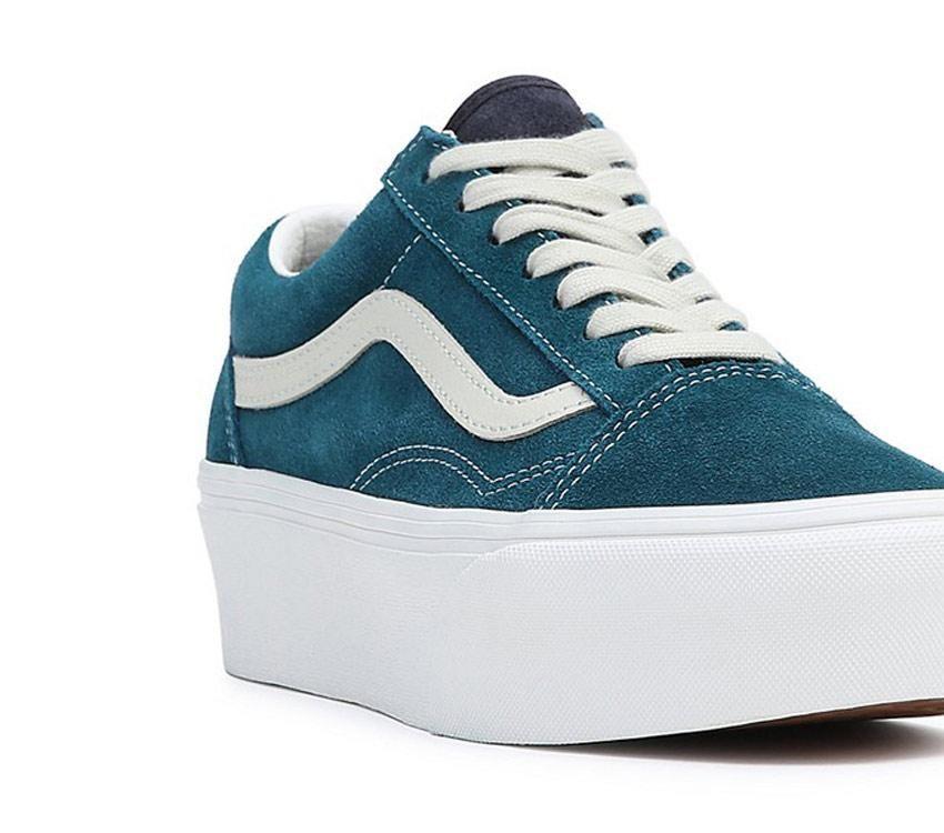 Vans Old Skool Stackform Mens Womens - Varsity Suede Deep Teal VN0A7Q5M60Q Shoes