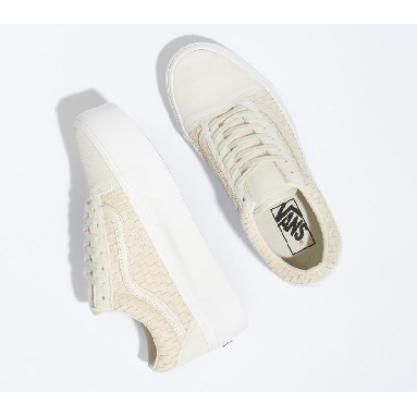 Vans Old Skool Stackform Mens Womens - Micro Weave Ivory VN0A7Q5MIVR Shoes