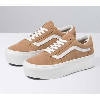 Vans Old Skool Stackform Womens - Burro/True White VN0A7Q5MB69 Shoes