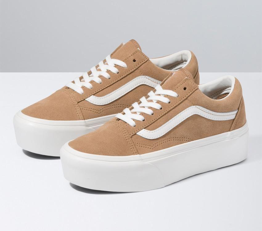 Vans Old Skool Stackform Womens - Burro/True White VN0A7Q5MB69 Shoes