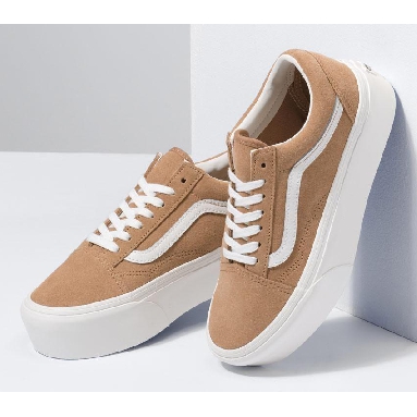 Vans Old Skool Stackform Womens - Burro/True White VN0A7Q5MB69 Shoes