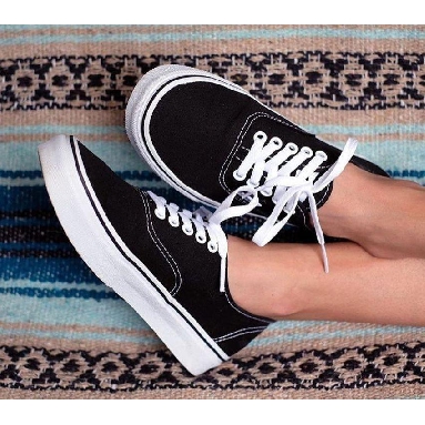 Vans Authentic Black/White Mens Womens - Black VN-0EE3BLK Shoes