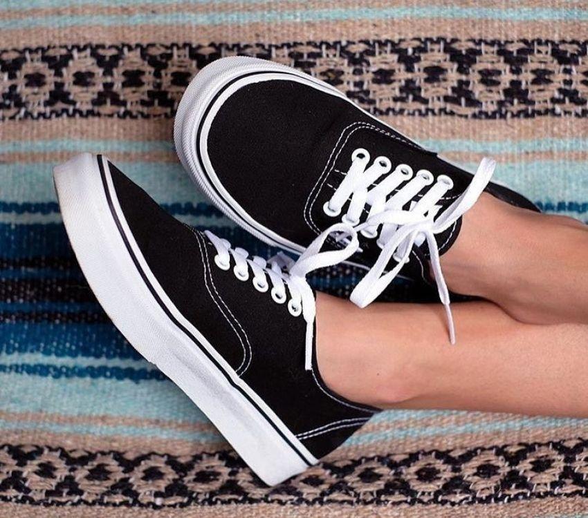 Vans Authentic Black/White Mens Womens - Black VN-0EE3BLK Shoes