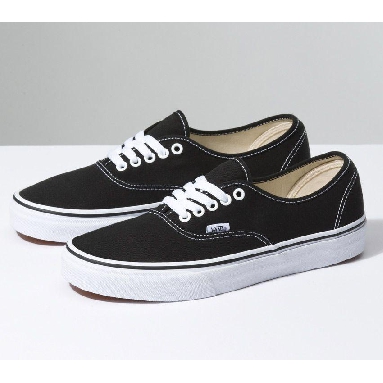 Vans Authentic Black/White Mens Womens - Black VN-0EE3BLK Shoes