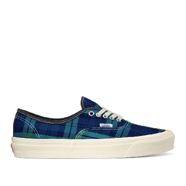 Vans Anaheim Factory Authentic 44 Dx Mens Womens - Anaheim Factory OG Plaid Black/Blue VN0A5KX4Y61 Shoes