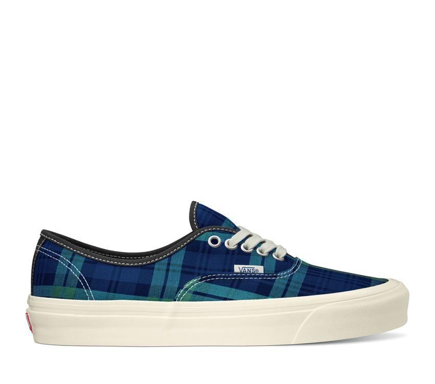 Vans Anaheim Factory Authentic 44 Dx Mens Womens - Anaheim Factory OG Plaid Black/Blue VN0A5KX4Y61 Shoes