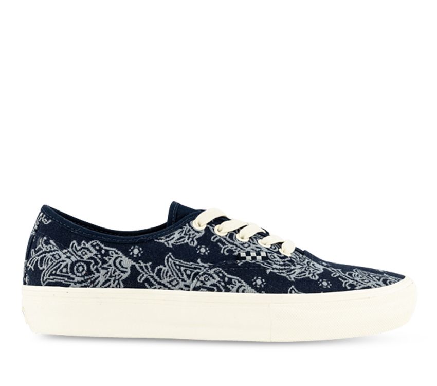 Vans Skate Authentic Paisley Mens Womens - Paisley Navy/Marshmallow VN0A5FC8FRP Shoes