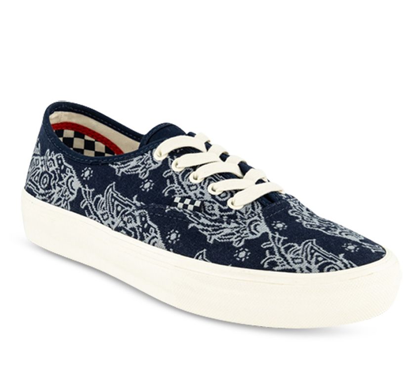 Vans Skate Authentic Paisley Mens Womens - Paisley Navy/Marshmallow VN0A5FC8FRP Shoes