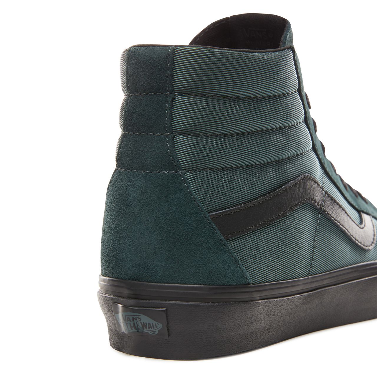 Vans Metallic Twill Sk8-Hi Reissue Classic Mens Womens - (Metallic Twill) Darkest Spruce/Black VN0A2XSBUQM Shoes