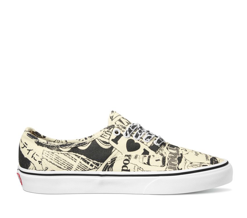 Vans Authentic Vans Collage Mens Womens - Vans Collage Black/White VN0A5KRDBZW Shoes